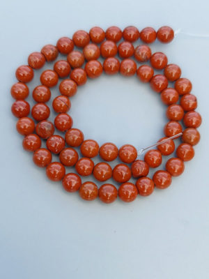 perles jaspe rouge 6mm