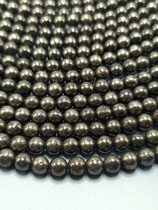 Perles pyrite 6mm
