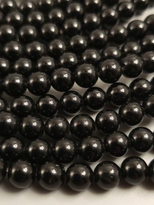 Perles obsidienne noire 8mm