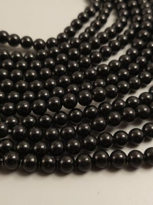 Perles obsidienne noire 8mm