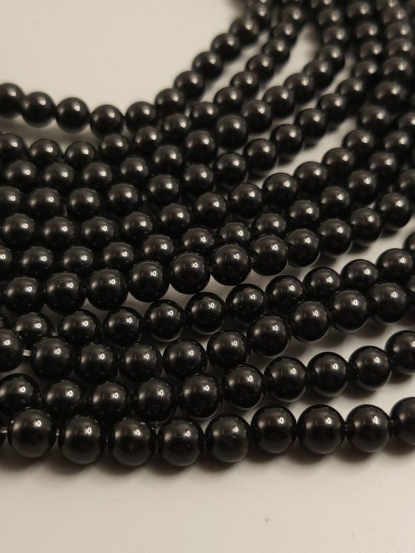 Perles obsidienne noire 8mm